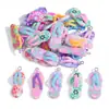 Chanclas Flip-Flop Estéreo Simulado de Venta Caliente Transfronteriza Colgante de Arcilla Suave Accesorios para Joyería DIY Colgante para Collar Bolsa Llavero