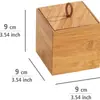 Caja de almacenamiento de cosméticos escritorio almacenamiento caja de bambú creativa caja de almacenamiento de joyas hogar dormitorio almacenamiento caja de madera