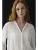 Bonita Camisa de Ramio Bordada Estilo Francés de Cuello V Transparente con Encaje y un Toque de Ensueño 2026Ss