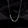 Novo Colar Quadrado Pequeno de Prata Esterlina S925 Feminino Geométrico Nicho Versátil Moda Corrente da Clavícula Estilo Coreano Venda Direta da Fábrica