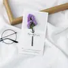 Tarjeta de felicitación con flores secas, flor hecha a mano, bendición floral, mensaje de Acción de Gracias, regalo de cumpleaños, para profesor/a, madre, Día de San Valentín, tarjeta plegable