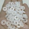 Imitação Jade Branco bobina solta contas atacado diy jade jóias acessórios anel verde 10mm círculo atacado