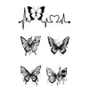 Pegatinas de Tatuaje de Mariposas de Colores al por Mayor Impermeables y de Larga Duración Pegatinas Combinadas de Mariposas Acuarela Soñadoras para Pecho, Cintura y Brazos