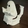 Artesanato Criativo de Resina Transfronteiriço Decoração de Halloween Leitura no Banheiro Fantasminha Fofo Desenho Animado Criativo Decoração de Mesa