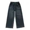 Jeans para Niños 2026 Primavera y Otoño Nuevo Estilo Moda para Niñas Pantalones de Pierna Ancha Sueltos Elásticos Rectos Largos para Niños Mayores