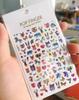 Fábrica de stickers de uñas láser punto fruta amor llama color ojo de gato color stickers de uñas L001-040