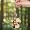 Estilo Mori Borla Natural Cáscara de Fruta Sonajero Colgante DIY Estilo Bohemio Retro Cuerda Colorida Carrillón de Viento Colgante para Bolsa Decoración de Coche