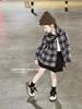 Camisa de Manga Larga Estilo Coreano para Niñas, Nueva Moda Otoño 2026, Chaqueta Camisa Cuadros Suelta Casual Moderna para Niños