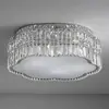 Luminária de teto de cristal em aço inoxidável, luminária de quarto de luxo leve, luminária elegante de alto padrão para sala de estar e hall, luz LED principal para quarto de dormir e sala de jantar
