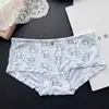 [80-120] 524 Seda de Hielo estampado lindo tiro bajo bolsa de ropa interior para mujer cadera con taladro ropa interior para mujer tiro bajo