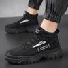 Primavera Sapatos Masculinos Novos sapatos de vestuário de trabalho respiráveis de cano alto para homens na moda para todos os jogos antiderrapantes resistentes ao desgaste esportes sapatos de trabalho casuais