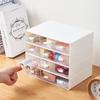 Caja de almacenamiento de cosméticos para estudiantes, cajón transparente para dormitorio, papelería, bolígrafo, compartimento que aumenta la altura, caja de almacenamiento