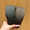 Nova Faixa de Cabelo Estilo Retrô College Outono Inverno para Mulheres Alta Grelha de Caveira Xadrez Acessório de Cabelo Borda Larga Acessório de Cabelo para Lavar o Rosto Faixa de Cabelo Versátil de Tecido