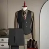 [Terno de Elite para o Dia a Dia] Terno Masculino, Casual de Negócios, Formal Slim-Fit para o Trabalho, Terno de Alta Qualidade Sem Passar