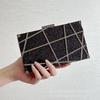 Bolso de Mano Metálico con Cadena Transfronterizo para Mujer, Bolso de Mano con Lentejuelas, Bolso de Noche Pequeño, Bolso para Vestido al por Mayor, Patrón de Diamantes