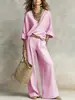 2026 Ropa de verano casual natural de lino sintético suelta para mujer y hombre, sitio independiente transfronterizo europeo y americano AliExpress, Amazon