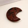 Ornamentos de lua de cristal de pedra natural ágata semi-preciosa pedra menisco Jade diy pingente acessórios de jóias pingente transfronteiriço