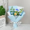 Flor tejida a mano de punto de flor tejida a mano flor de lana regalo a mano ramo de sujeción flor de ganchillo al por mayor Día de San Valentín