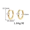 Pendientes de Aro Lisos Estilo Europeo y Americano con Diamantes, Versátiles para el Trabajo Diario, Exquisitos Ear Cuffs, Pendientes de Aro Mini con Diseño de Nicho de Lujo Ligero