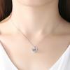 Collar de plata esterlina s925 chapado colgante en forma de corazón circonita micro incrustada joyería collar simple personalizado regalo de San Valentín para mujeres