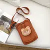 Bolsa para botella de agua con diseño de oso lindo estilo japonés, nuevo diseño ligero y minimalista, perfecta para que los estudiantes la lleven a clase, versátil bolsa cruzada, también adecuada como bolsa para teléfono