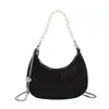 Bolso cruzado para mujer, modelo nuevo, simple y elegante con diamantes, moderno y único, bolso de moda con cadena de perlas para el hombro
