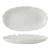 Plato para Pescado de Porcelana Blanca de Alta Gama Plato para Platos Fríos de Restaurante Plato con Forma de Huevo Plato para Mariscos de Hotel Plato para Pescado al Vapor Resistente a Altas Temperaturas para el Hogar