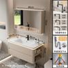 Lavabo Cerámico Todo en Uno de Lujo Ligero con Esquinas Redondeadas Combinación de Mueble de Baño Lavabo Lavabo Lavabo Mueble de Lavado
