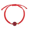 Pulsera Año Nuevo del Caballo Cuerda Tejida Estilo Natural Arena Púrpura Dorada Hebilla de Paz Pulsera Regalo Pulsera Tejida que no se decolora