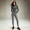 Conjunto de dos piezas de yoga transpirable de secado rápido para mujer, cuello alto, chaqueta ajustada que ciñe la cintura, pantalones de cintura alta, conjunto deportivo para gimnasio y entrenamiento