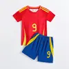 Conjunto de uniforme de fútbol deportivo y de ocio integrado para niños, para competiciones escolares de estudiantes de primaria, tejido de secado rápido, fresco y transpirable