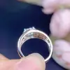 Anel de Prata Esterlina Explosivo com Água-marinha Natural Aberto Homens e Mulheres Podem Usar Europeu e Americano Quente Pedra Principal 5x7mm