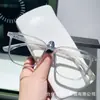 Novos Óculos TR de Armação Grande Anti-azul Estilo Coreano Unha de Arroz Distinta Liso Liso Liso Óculos Moda Feminina Óculos para Miopia