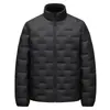 2026 Chaqueta de plumón ligera para hombre con cuello alto, plumón de pato blanco, sin costuras, termosellada, corta, ligera, simple, Otoño/Invierno