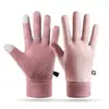 Luvas Masculinas de Inverno com Forro de Fleece Espessas Quentes Impermeáveis Antiderrapantes 2024 Novas Luvas de Tela Sensível ao Toque para Ciclismo de Bicicleta Elétrica para Mulheres