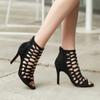 Sandalias de Mujer para Comercio Exterior Transfronterizo 2026 Verano Nuevo Estilo Zapatos Romanos Huecos Sandalias de Tacón Alto con Punta Abierta Zapatos de Talla Grande para Mujer