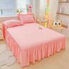 Fabricantes de Comércio Exterior Vendem Diretamente Produtos Transfronteiriços, Saias de Cama de Solteiro Multitamanho, Saias de Cama de Renda Franzida Cor Sólida, Saias de Cama Individuais Atacado
