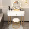 Tocador de Lujo Ligero Nuevo Estilo 2026 para Dormitorio, Tocador de Maquillaje Simple Moderno, Tocador Estilo Celebridad de Internet Ins para Espacios Pequeños