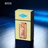 Estojo de Cigarros de Fio de Tungstênio de Grande Capacidade com Luzes Coloridas, Carregamento USB, Acendedor Integrado de Fio de Tungstênio, Capacidade para 20 Cigarros, Publicidade com Logo a Laser