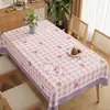 Mantel de Dibujos Animados Impermeable y a Prueba de Aceite, No Lavable, Nuevo Estilo 2026, Lujo Ligero, Sensación de Alta Gama, Estilo Lindo Rosa, Mantel Rectangular para Mesa de Comedor