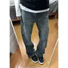 Jeans blancos de mezclilla vintage desgastados para hombre, corte recto holgado, diseño básico simple, moda urbana americana, pantalones largos geniales y elegantes