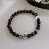 Pulsera de cristal con cuentas de flor de circón fresco, pulsera de lujo ligero de alta gama, joyería pequeña dulce versátil al por mayor