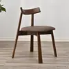 Silla de Comedor de Madera Maciza, Silla Simple para el Hogar, Silla de Remo, Color Nogal, Silla Estilo Mediados de Siglo, Sillón, Mesa de Comedor y Sillas de Comedor de Madera Maciza Nórdicas