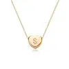 Amazon Transfronterizo Nuevo Diseño Collar con Forma de Corazón Collar de 26 Letras Moda para Mujer Versátil Regalo de Cumpleaños