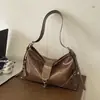 Bolsa de ombro com design retrô de nicho para mulheres, novo estilo coreano 2026, bolsa tote casual, bolsa transversal para o dia a dia