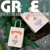 Serie Sweety Bolsa de Empaque para Té con Leche, Café, Repostería Bolso de Mano Bolsa de Papel Kraft para Postres Bolso de Mano Papel Impermeable