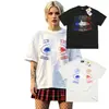 Corteiz mesmo estilo França Ilha do Diabo Camiseta Marca de moda de rua americana azul branco vermelho atacado do fabricante