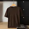 Camiseta de punto para hombre de lujo ligero transfronteriza, manga corta, casual, versátil, suéter simple tipo camiseta, lana fina, negocios casual, cuello redondo