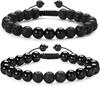 Pulsera exclusiva transfronteriza de piedra volcánica natural ojo de tigre con cuentas para hombres y mujeres, pulsera de ágata, pulsera europea y americana