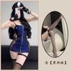 Oficial de Policía Conejo* Estilo Hermana Real Cárdigan con Cremallera Uniforme de Cosplay de Mujer Policía Juego de Roles Pijama Sexy de Encaje Patchwork para Mujer